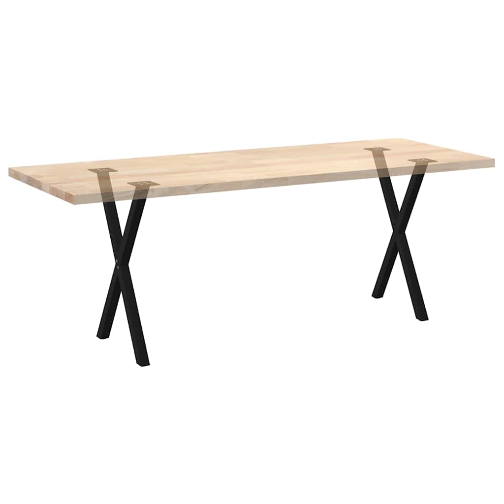 vidaXL Dining Table Legs X-Shaped 2 pcs Black 50x(72-73) cm Steel