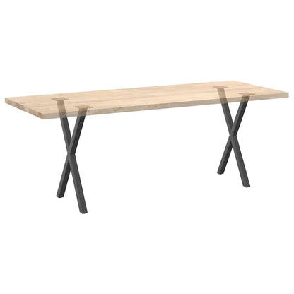 vidaXL Dining Table Legs X-Shaped 2 pcs Anthracite 50x(72-73) cm Steel