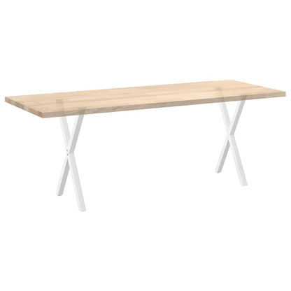 vidaXL Dining Table Legs X-Shaped 2 pcs White 57x(72-73) cm Steel