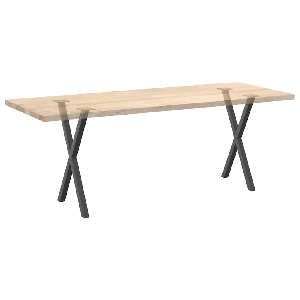 vidaXL Dining Table Legs X-Shaped 2 pcs Anthracite 57x(72-73) cm Steel
