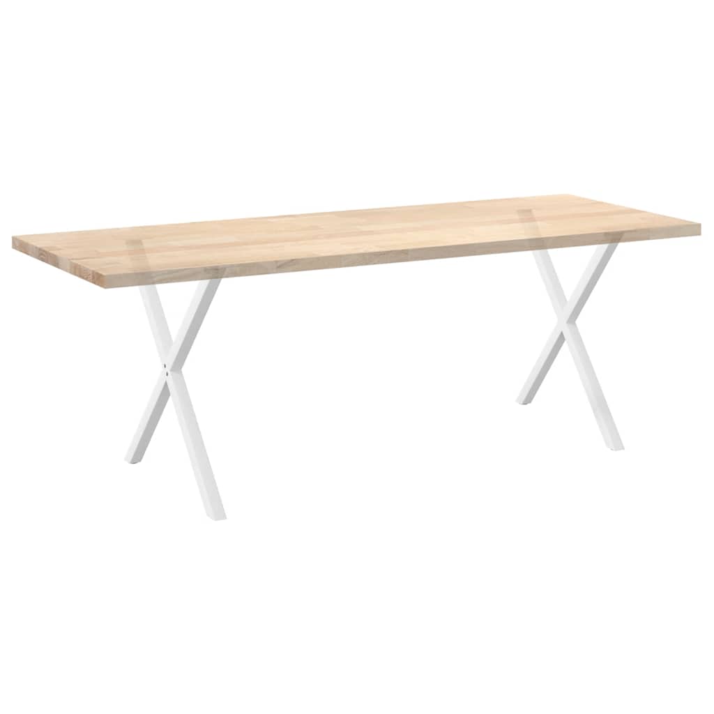 vidaXL Dining Table Legs X-Shaped 2 pcs White 70x(72-73) cm Steel