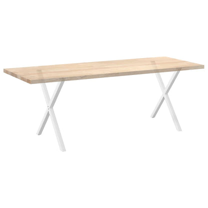 vidaXL Dining Table Legs X-Shaped 2 pcs White 70x(72-73) cm Steel