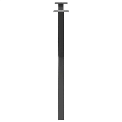 vidaXL Dining Table Legs X-Shaped 2 pcs Anthracite 70x(72-73) cm Steel