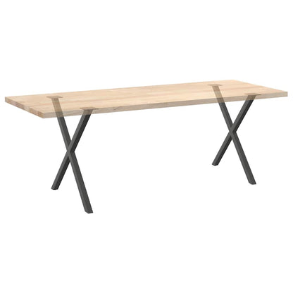 vidaXL Dining Table Legs X-Shaped 2 pcs Anthracite 70x(72-73) cm Steel