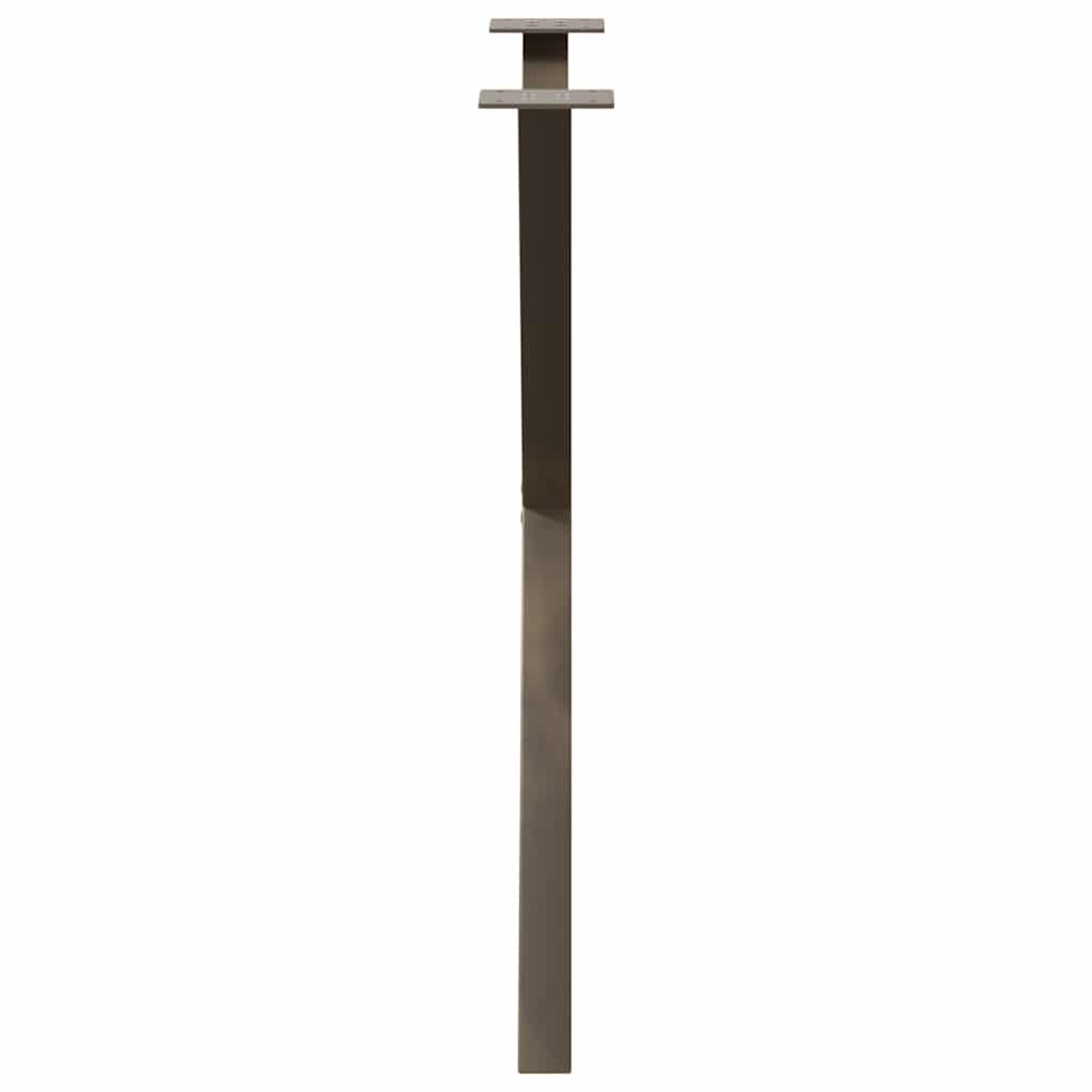 vidaXL Dining Table Legs X-Shaped 2 pcs Natural Steel 70x(72-73) cm Steel