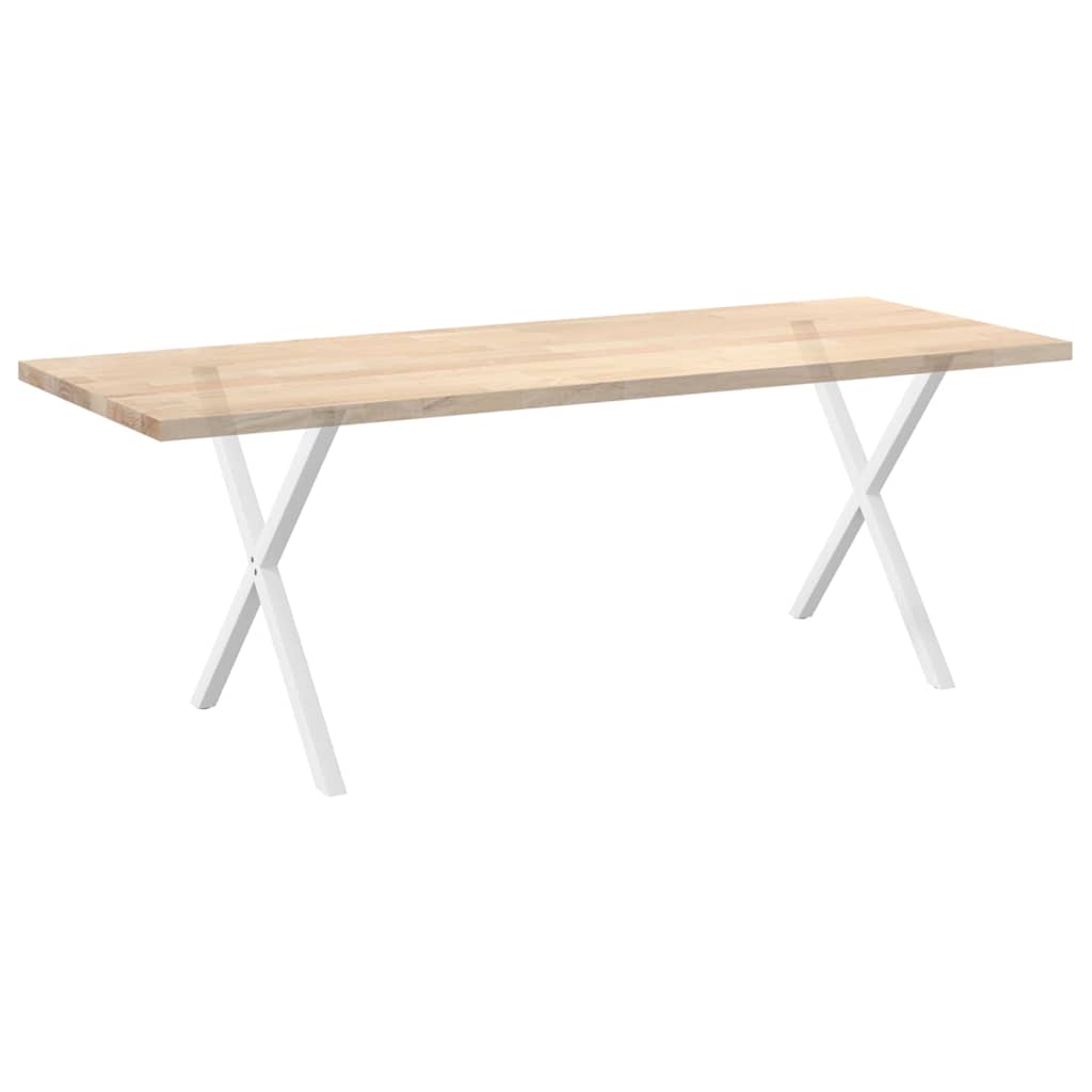 vidaXL Dining Table Legs X-Shaped 2 pcs White 80x(72-73) cm Steel
