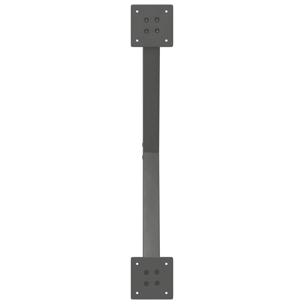 vidaXL Dining Table Legs X-Shaped 2 pcs Anthracite 80x(72-73) cm Steel