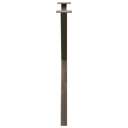 vidaXL Dining Table Legs X-Shaped 2 pcs Natural Steel 80x(72-73) cm Steel
