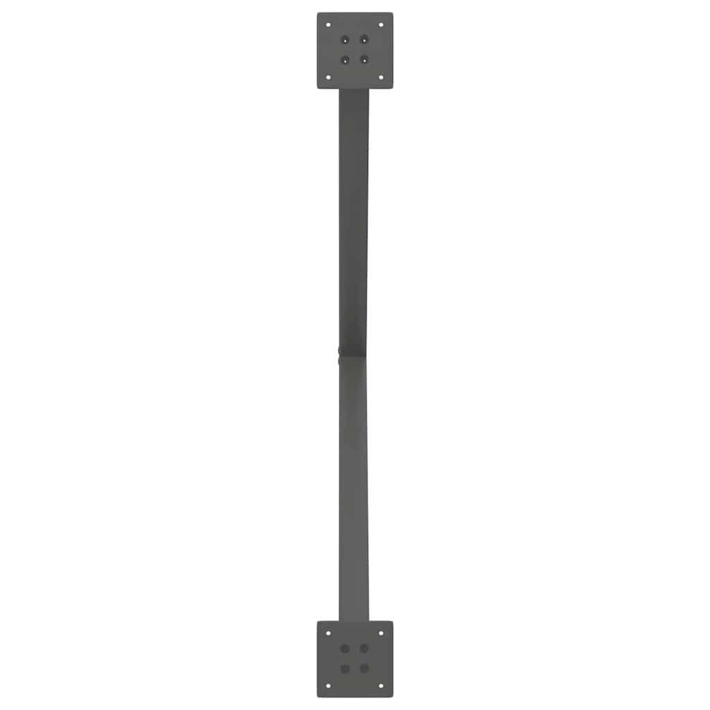 vidaXL Dining Table Legs X-Shaped 2 pcs Anthracite 90x(72-73) cm Steel