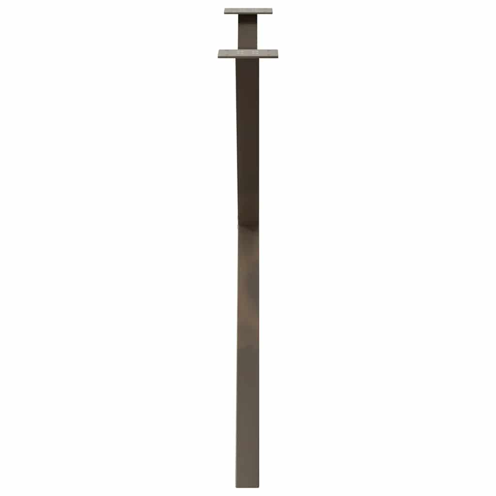 vidaXL Dining Table Legs X-Shaped 2 pcs Natural Steel 90x(72-73) cm Steel