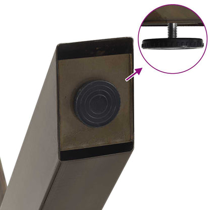 vidaXL Dining Table Legs X-Shaped 2 pcs Natural Steel 90x(72-73) cm Steel