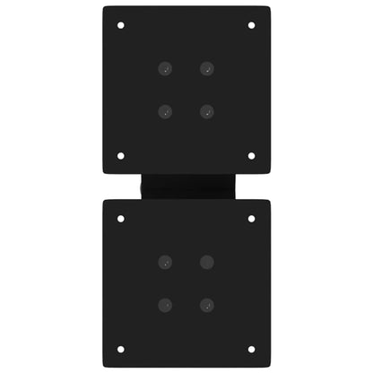 vidaXL Coffee Table Legs X-Shaped 2 pcs Black 30x(30-31) cm Steel