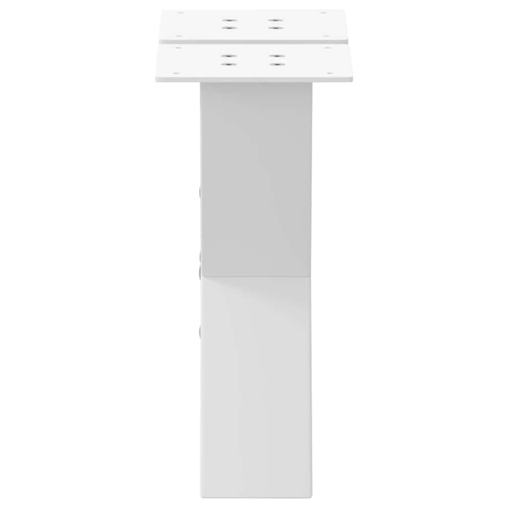 vidaXL Coffee Table Legs X-Shaped 2 pcs White 30x(30-31) cm Steel