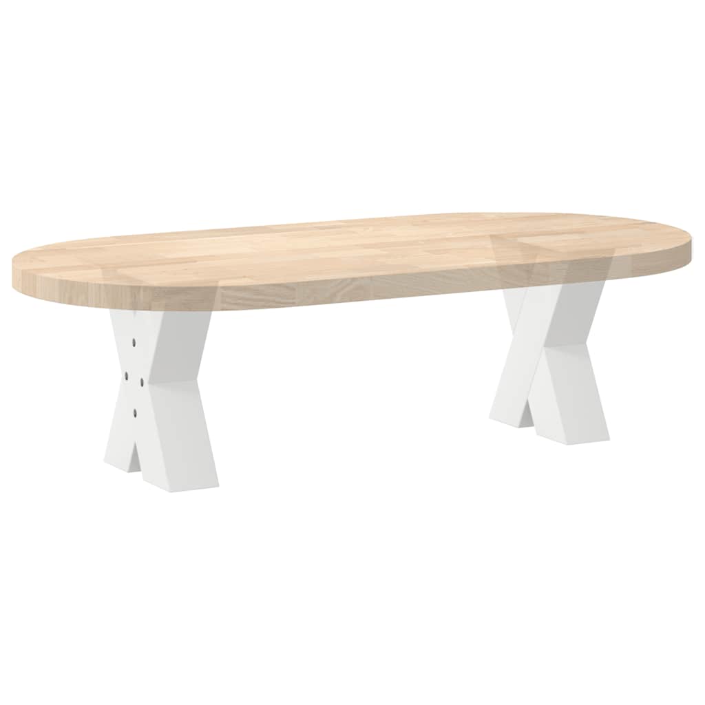 vidaXL Coffee Table Legs X-Shaped 2 pcs White 30x(30-31) cm Steel