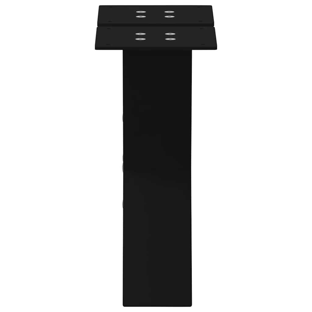 vidaXL Coffee Table Legs X-Shaped 2 pcs Black 40x(30-31) cm Steel