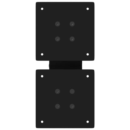vidaXL Coffee Table Legs X-Shaped 2 pcs Black 40x(30-31) cm Steel