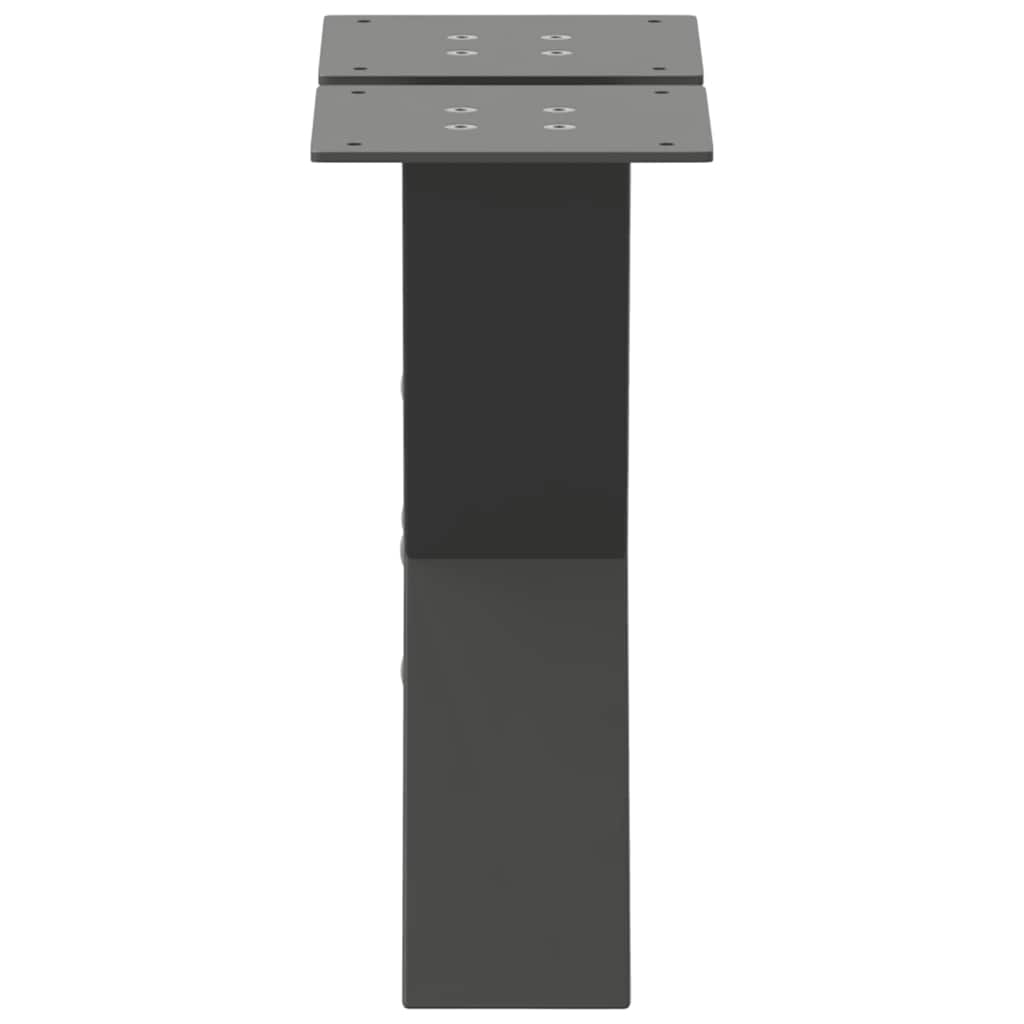 vidaXL Coffee Table Legs X-Shaped 2 pcs Anthracite 40x(30-31) cm Steel