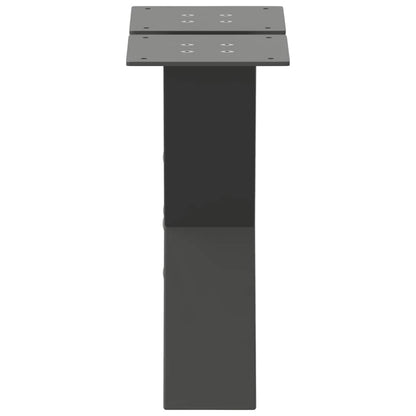 vidaXL Coffee Table Legs X-Shaped 2 pcs Anthracite 40x(30-31) cm Steel