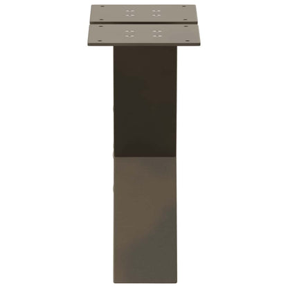 vidaXL Coffee Table Legs X-Shaped 2 pcs Natural Steel 40x(30-31) cm Steel