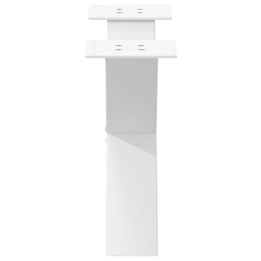 vidaXL Coffee Table Legs X-Shaped 2 pcs White 50x(30-31) cm Steel