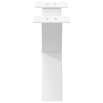 vidaXL Coffee Table Legs X-Shaped 2 pcs White 50x(30-31) cm Steel