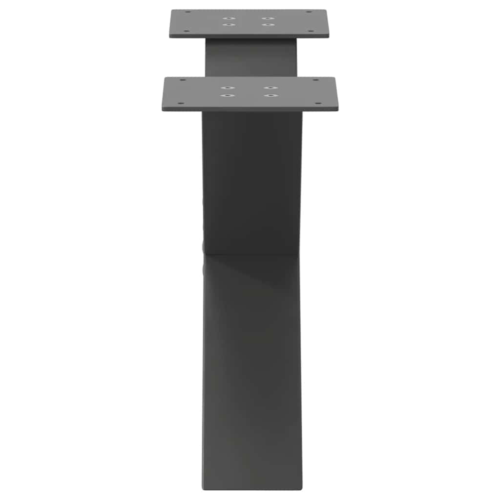 vidaXL Coffee Table Legs X-Shaped 2 pcs Anthracite 50x(30-31) cm Steel