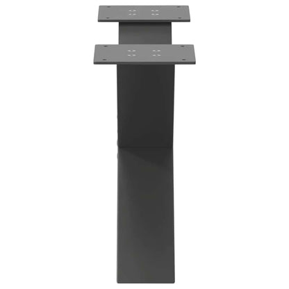 vidaXL Coffee Table Legs X-Shaped 2 pcs Anthracite 50x(30-31) cm Steel