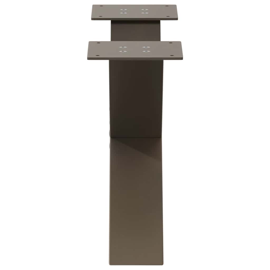 vidaXL Coffee Table Legs X-Shaped 2 pcs Natural Steel 50x(30-31) cm Steel