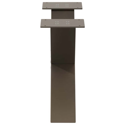 vidaXL Coffee Table Legs X-Shaped 2 pcs Natural Steel 50x(30-31) cm Steel