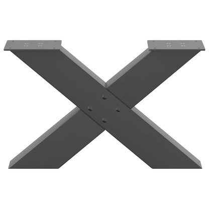 vidaXL Coffee Table Legs X-Shaped 2 pcs Anthracite 60x(30-31) cm Steel
