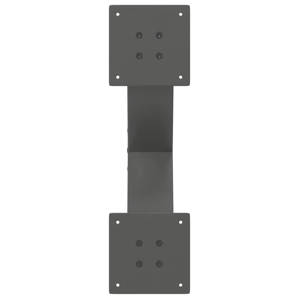 vidaXL Coffee Table Legs X-Shaped 2 pcs Anthracite 60x(30-31) cm Steel