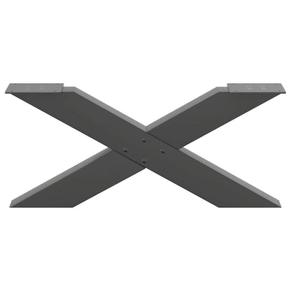 vidaXL Coffee Table Legs X-Shaped 2 pcs Anthracite 70x(30-31) cm Steel