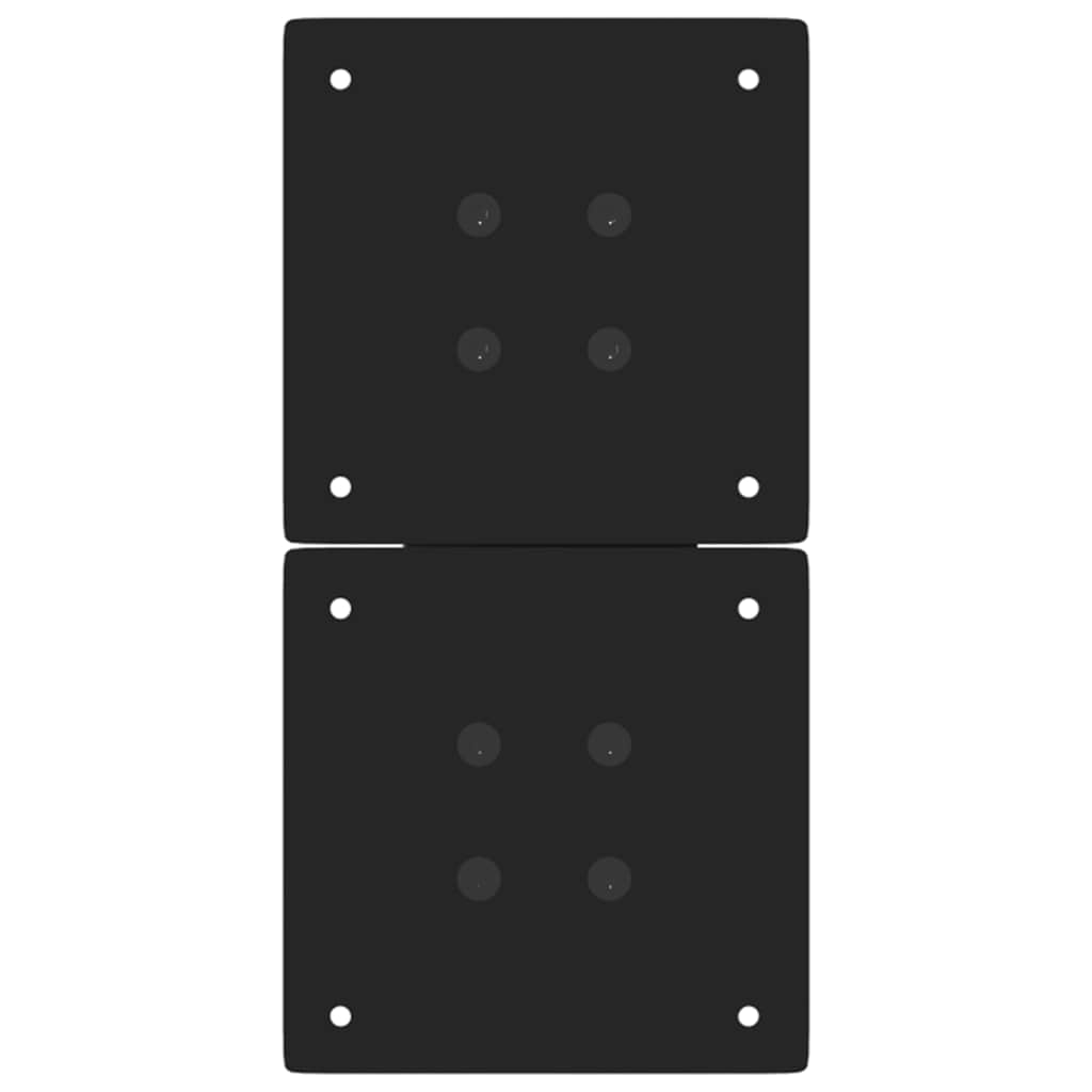 vidaXL Coffee Table Legs X-Shaped 2 pcs Black 28x(42-43) cm Steel