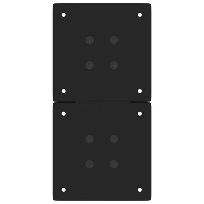 vidaXL Coffee Table Legs X-Shaped 2 pcs Black 28x(42-43) cm Steel