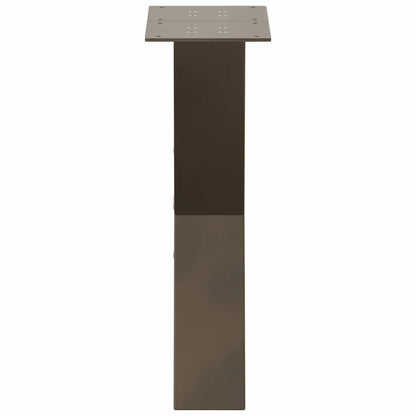 vidaXL Coffee Table Legs X-Shaped 2 pcs Natural Steel 28x(42-43) cm Steel