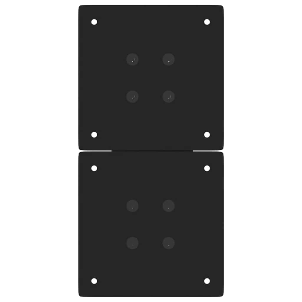 vidaXL Coffee Table Legs X-Shaped 2 pcs Black 38x(42-43) cm Steel