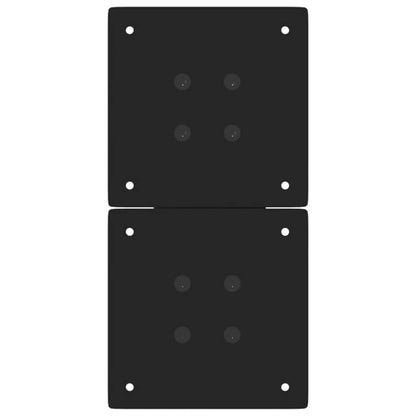 vidaXL Coffee Table Legs X-Shaped 2 pcs Black 38x(42-43) cm Steel