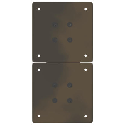 vidaXL Coffee Table Legs X-Shaped 2 pcs Natural Steel 38x(42-43) cm Steel