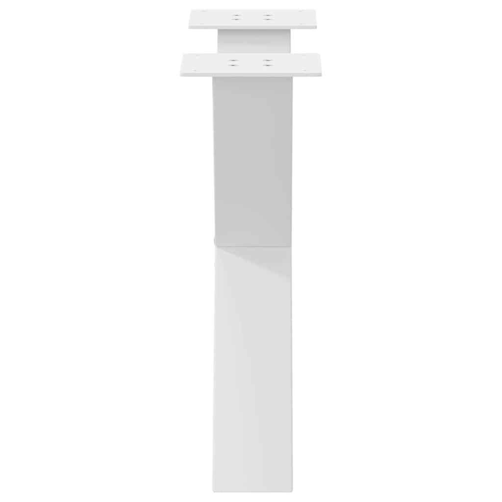 vidaXL Coffee Table Legs X-Shaped 2 pcs White 50x(42-43) cm Steel