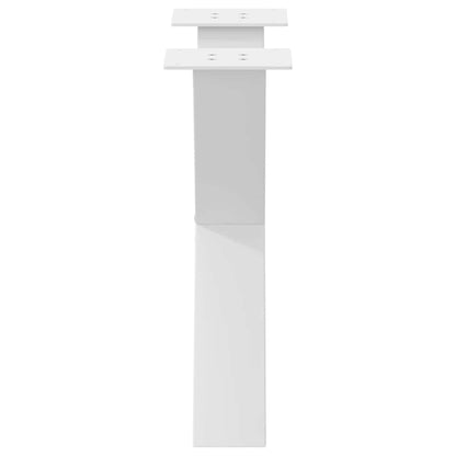 vidaXL Coffee Table Legs X-Shaped 2 pcs White 50x(42-43) cm Steel