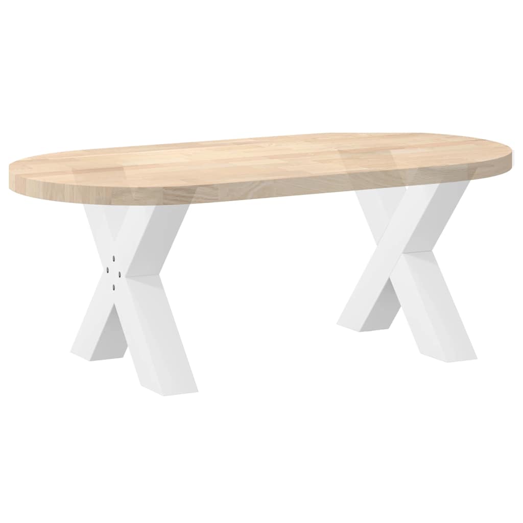 vidaXL Coffee Table Legs X-Shaped 2 pcs White 50x(42-43) cm Steel
