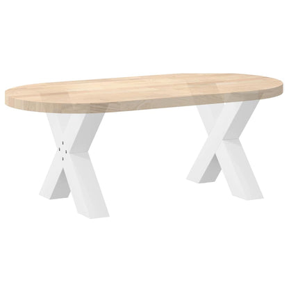 vidaXL Coffee Table Legs X-Shaped 2 pcs White 50x(42-43) cm Steel