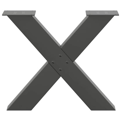 vidaXL Coffee Table Legs X-Shaped 2 pcs Anthracite 50x(42-43) cm Steel