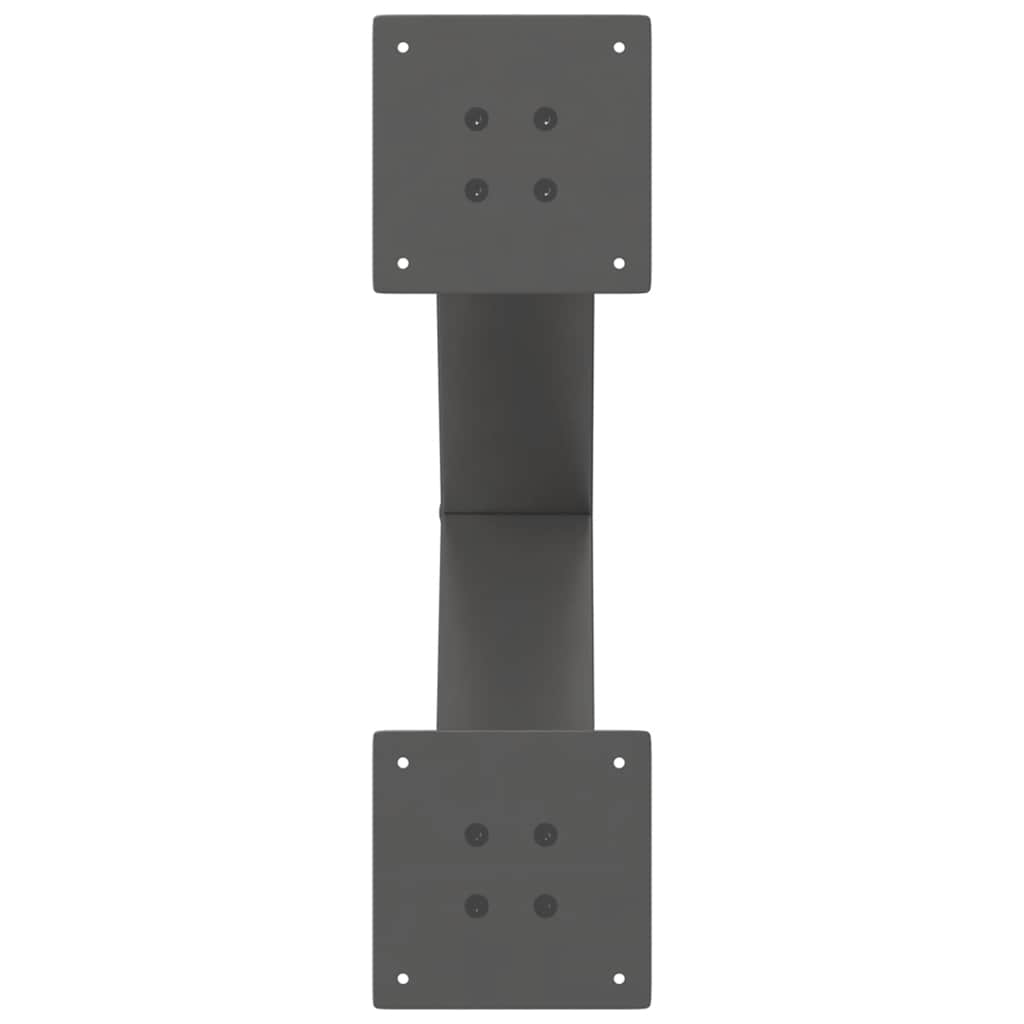 vidaXL Coffee Table Legs X-Shaped 2 pcs Anthracite 50x(42-43) cm Steel