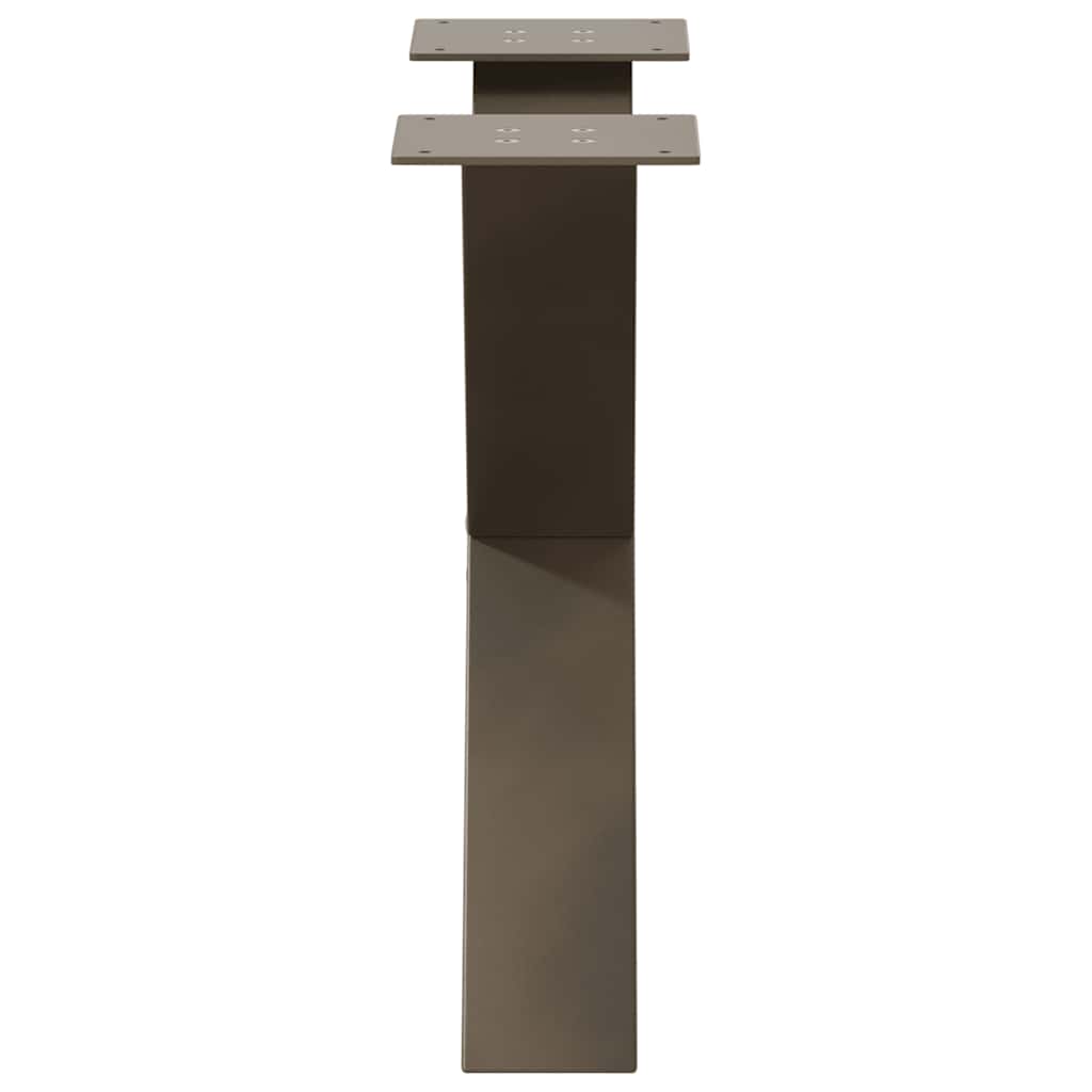 vidaXL Coffee Table Legs X-Shaped 2 pcs Natural Steel 50x(42-43) cm Steel