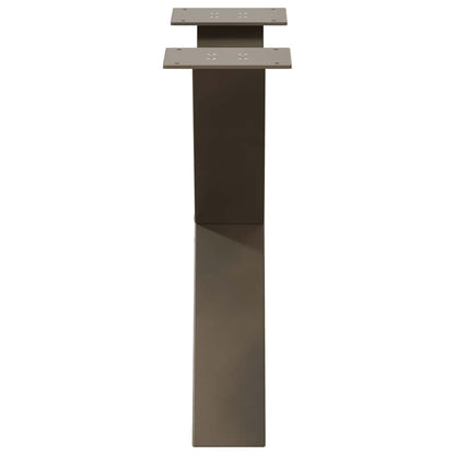 vidaXL Coffee Table Legs X-Shaped 2 pcs Natural Steel 50x(42-43) cm Steel