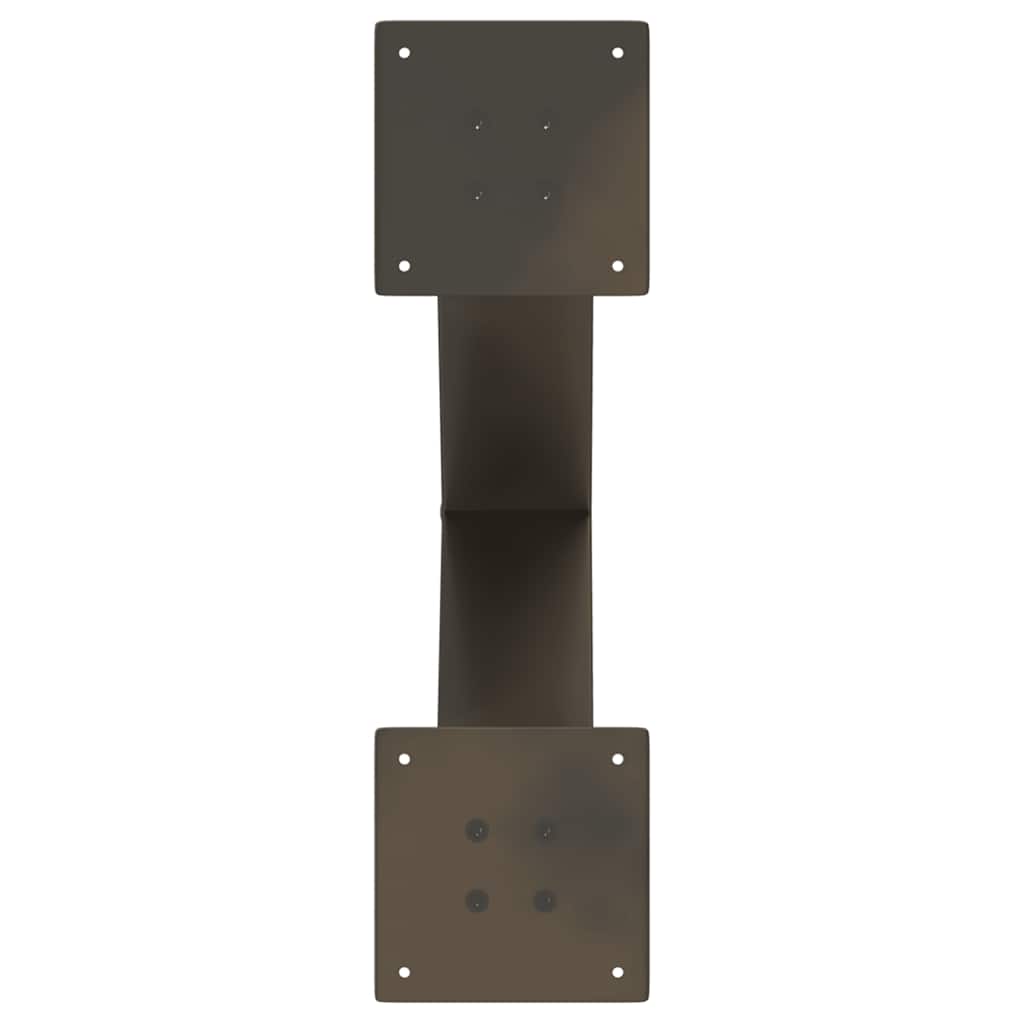 vidaXL Coffee Table Legs X-Shaped 2 pcs Natural Steel 50x(42-43) cm Steel
