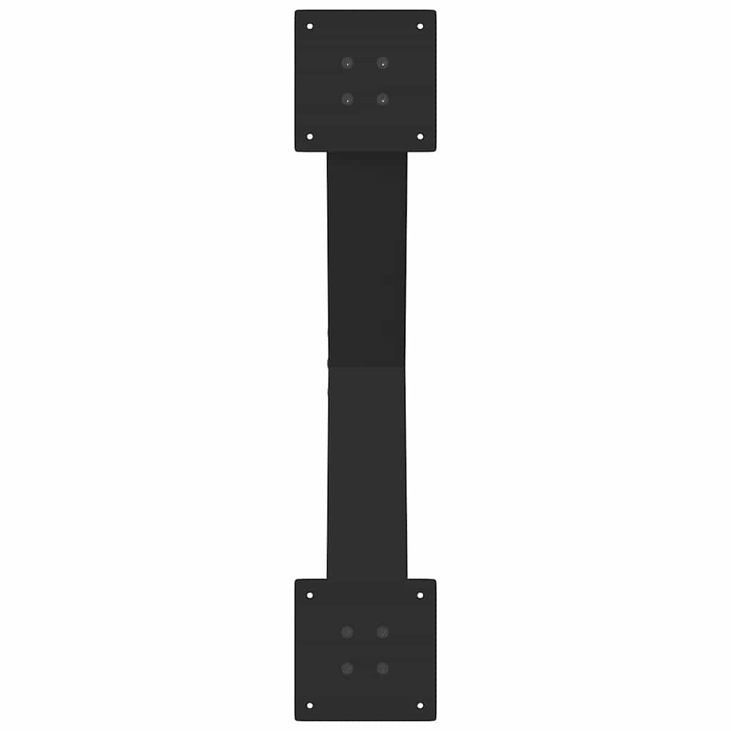 vidaXL Coffee Table Legs X-Shaped 2 pcs Black 70x(42-43) cm Steel