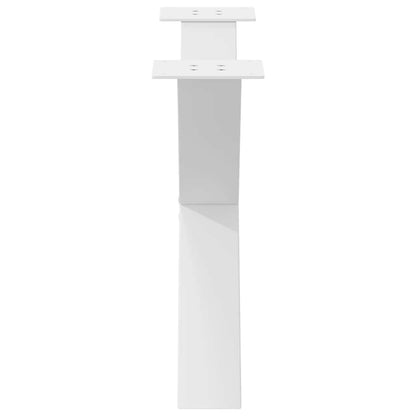 vidaXL Coffee Table Legs X-Shaped 2 pcs White 70x(42-43) cm Steel