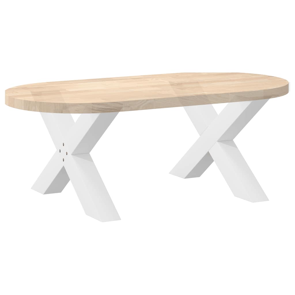 vidaXL Coffee Table Legs X-Shaped 2 pcs White 70x(42-43) cm Steel